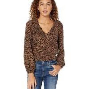 NWT LAmade Jelena Leopord Print top